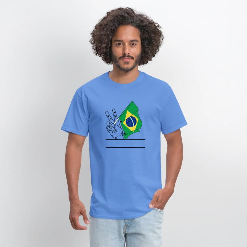 Brazil flag transparent peace sign text space