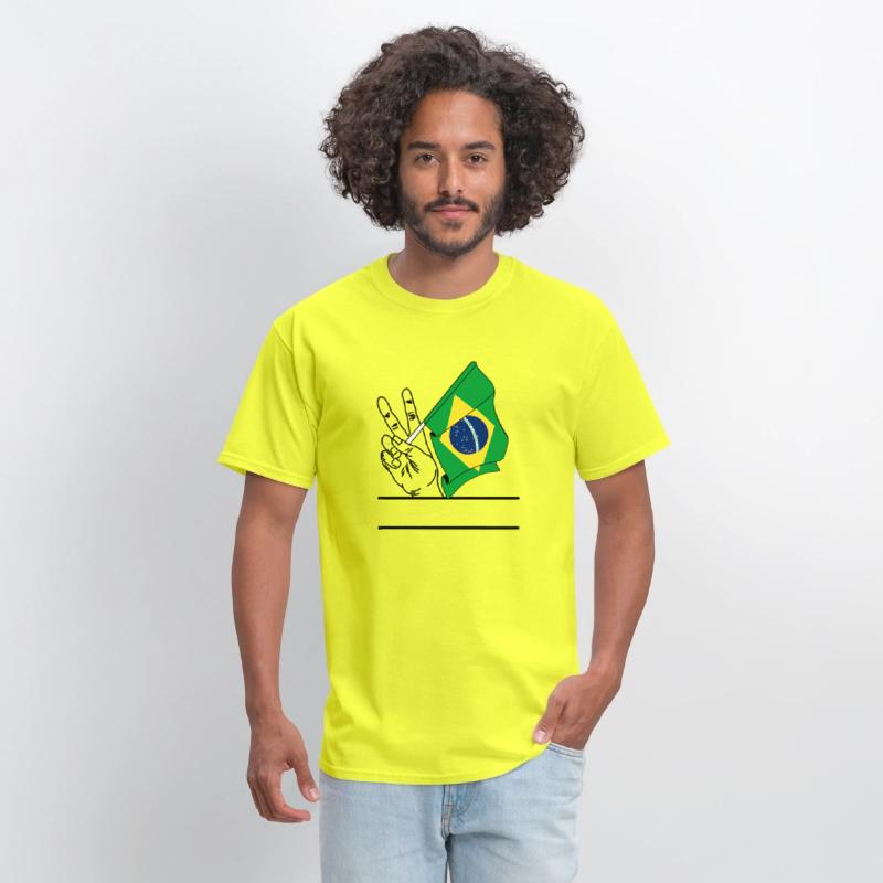 Brazil flag transparent peace sign text space