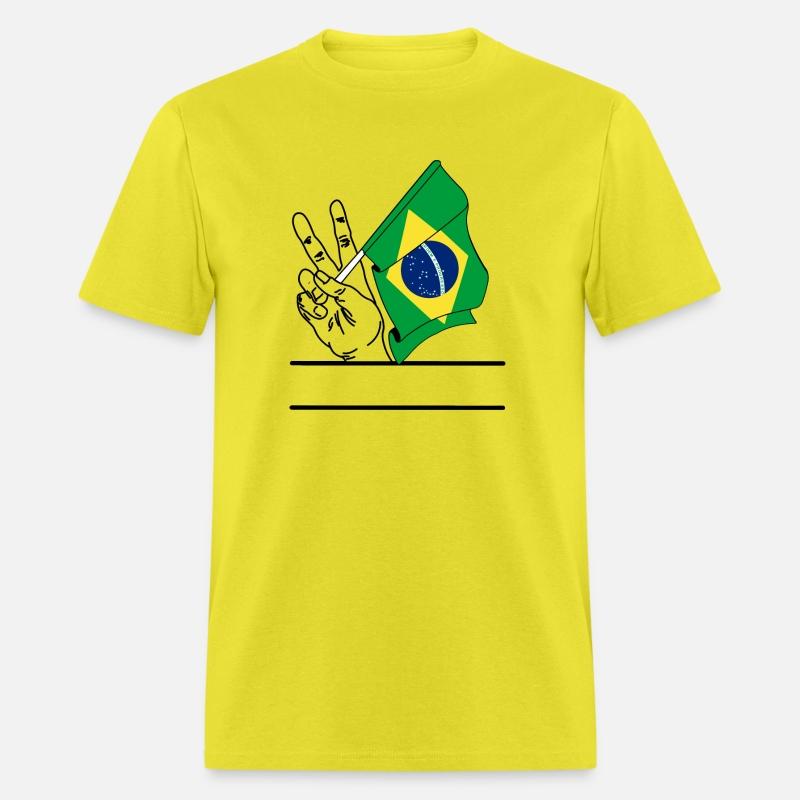 Brazil flag transparent peace sign text space