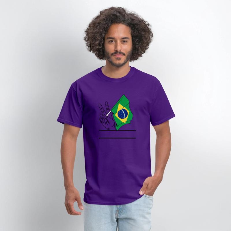 Brazil flag transparent peace sign text space