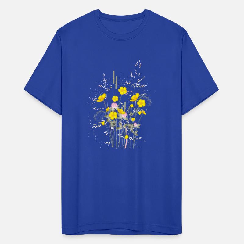 bright yellow buttercups meadow full of harmony