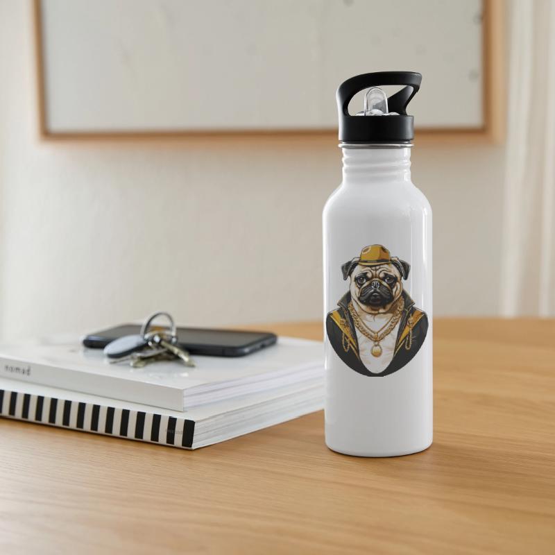 Brutal pug gangster with gold chain T shirt design