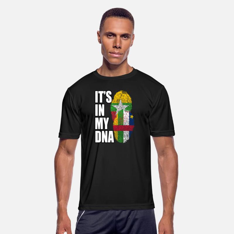 Burmese And Central African Mix Heritage DNA Flag