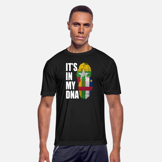 Burmese And Central African Mix Heritage DNA Flag