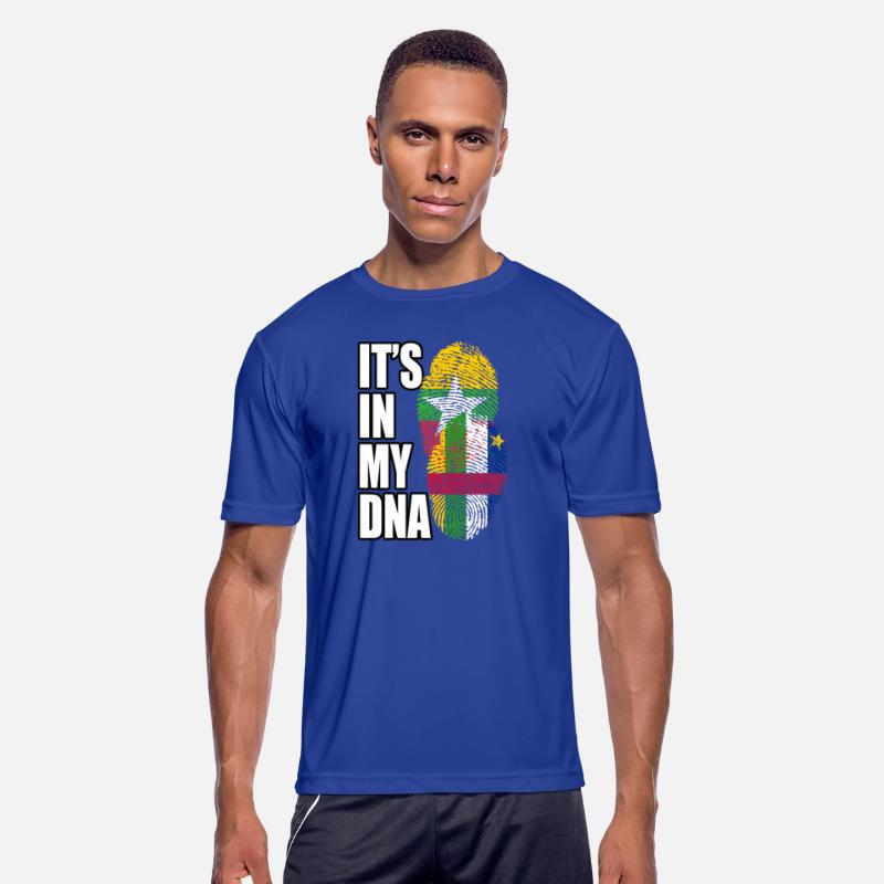 Burmese And Central African Mix Heritage DNA Flag