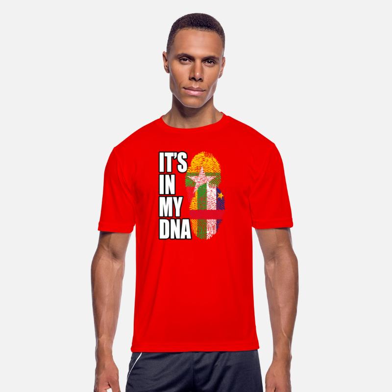 Burmese And Central African Mix Heritage DNA Flag