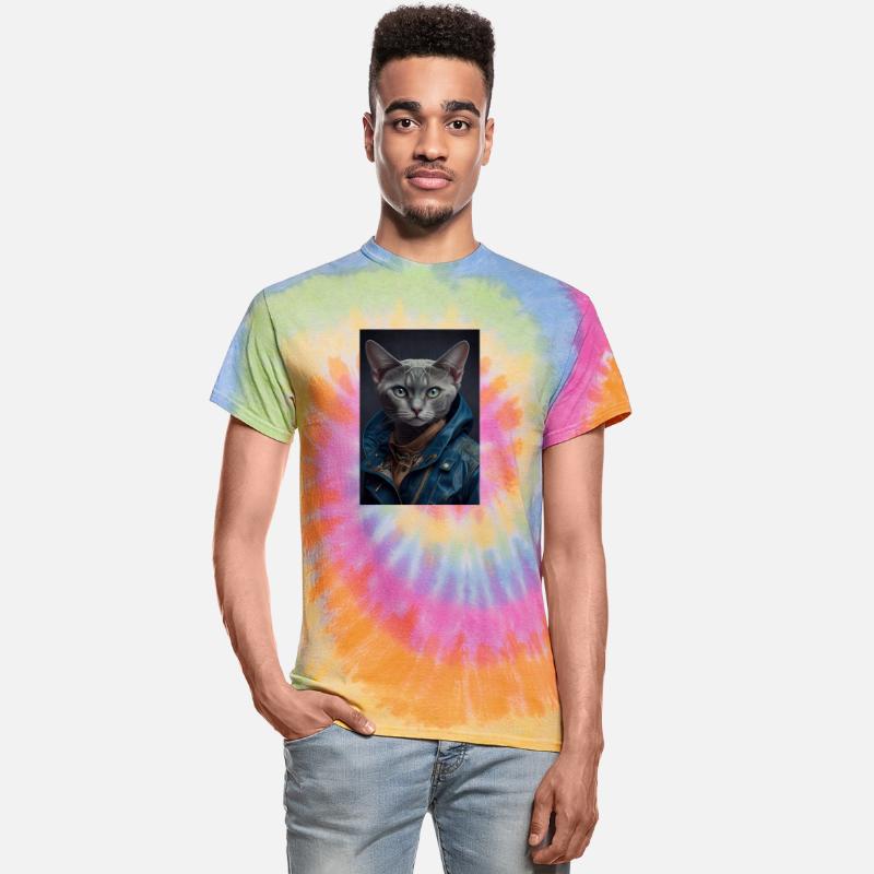 Burmilla female wears a leather jacket Cat Breed P