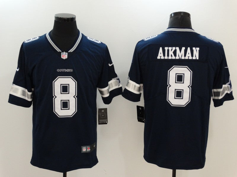 Men's Dallas Cowboys Troy Aikman #8 Navy Game Player Jerseys