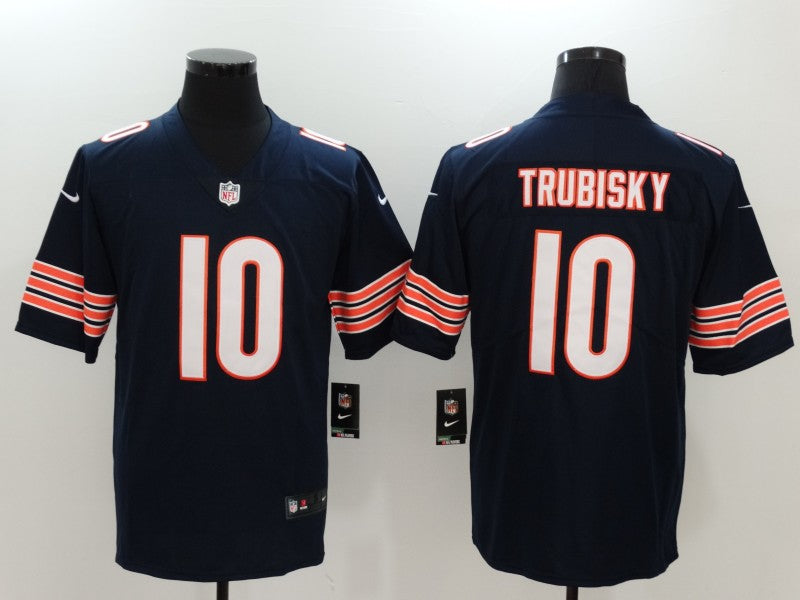 Men's Chicago Bears Mitch Trubisky #10 Navy Game Jerseys
