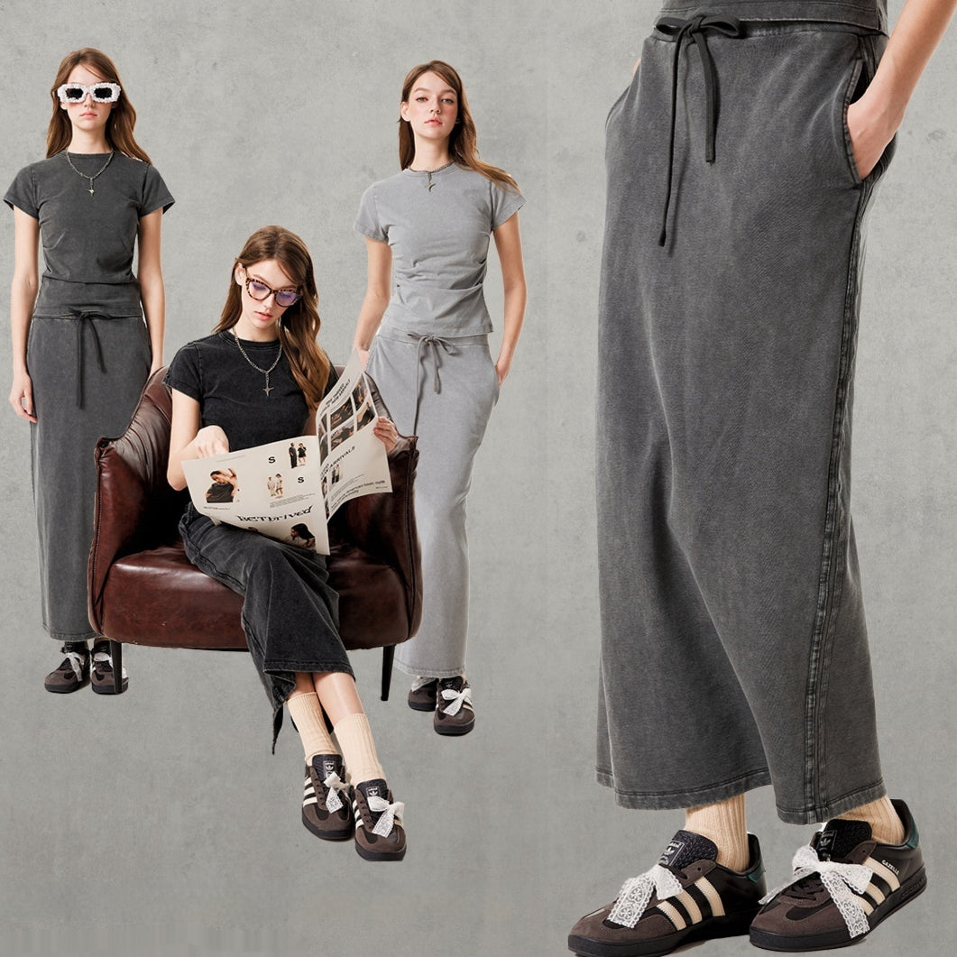 Trendy Knit Skirt Retro Knitted Skirt Women
