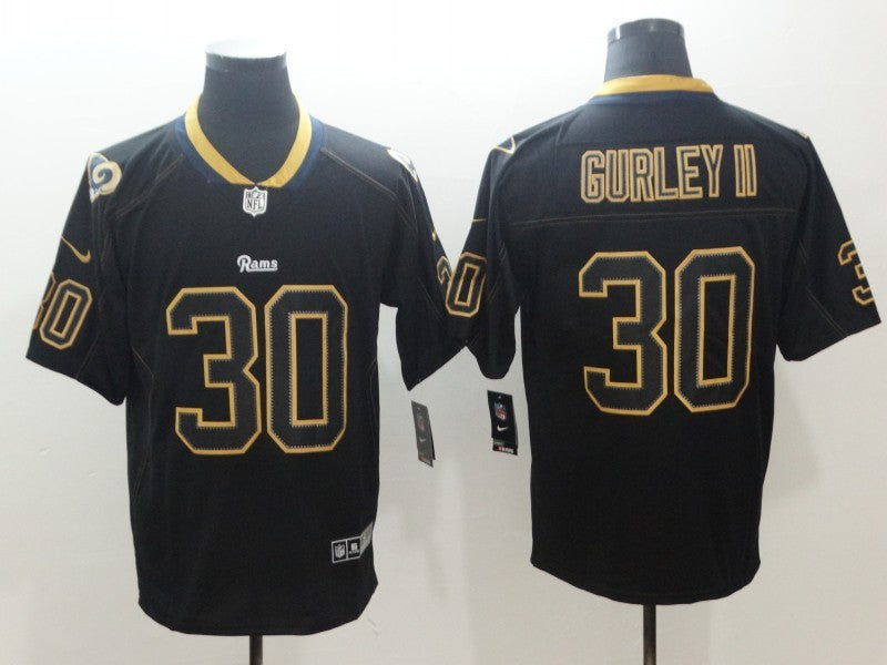Men's Los Angeles Rams Todd Gurley II #30 Black Game Jerseys