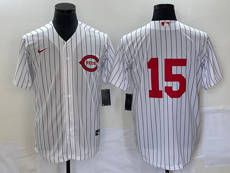 Men's Cincinnati Reds Anthony Rizzo #15 White 2022 MLB at Field of Dreams Game Authentic Player Jerseys