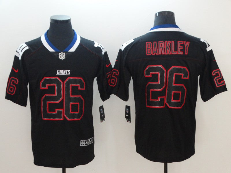 Men's New York Giants #26 Saquon Barkley Black Alternate Game Jerseys