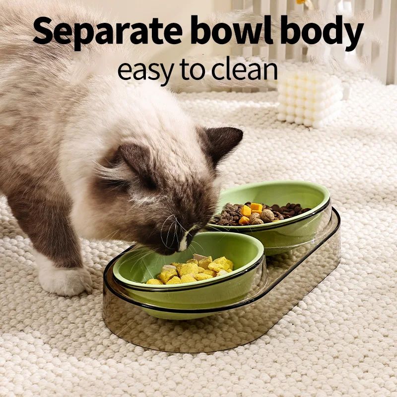 Transparent Cat Food Bowl Pet Bowl Dog Bowl D – The Smart Choice for Your Home