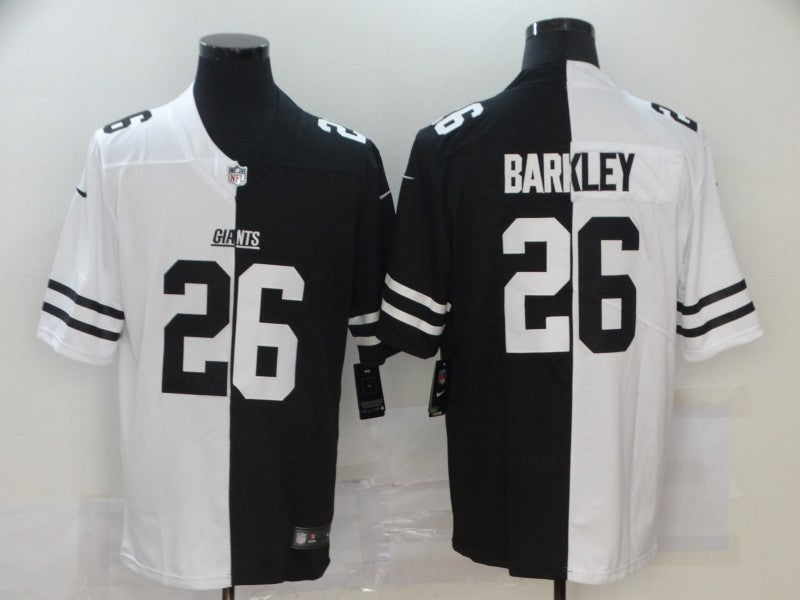 Men's New York Giants Saquon Barkley #26 Black/White Game Jerseys