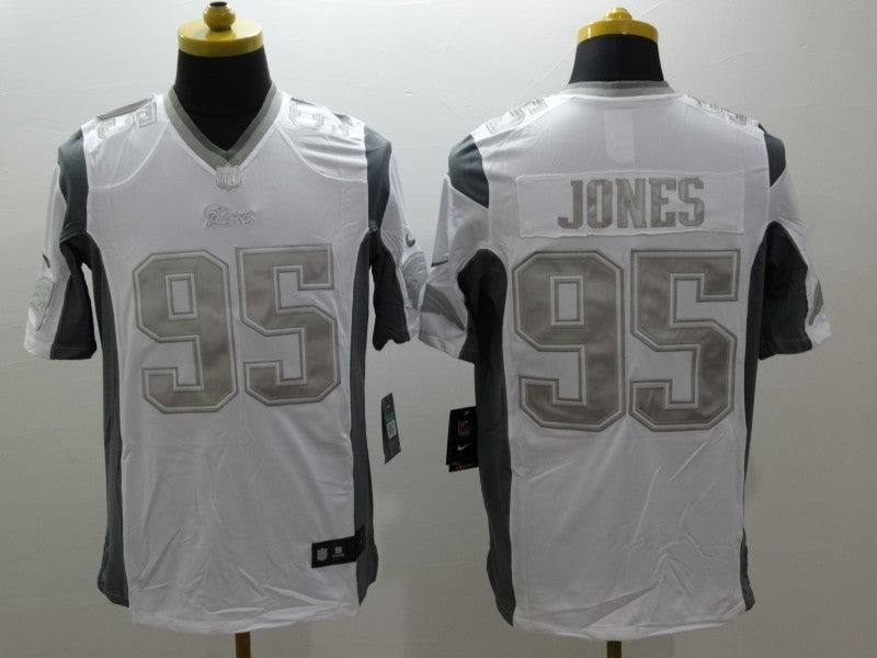 Men's New England Patriots Chandler Jones #95 White Game Jerseys