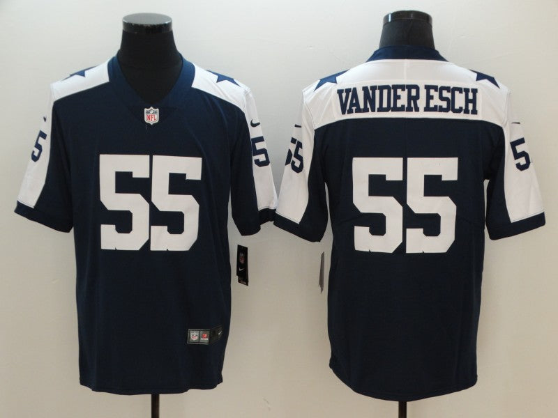 Men's Dallas Cowboys Leighton Vander Esch #55 Navy Alternate Fashion Game Jerseys