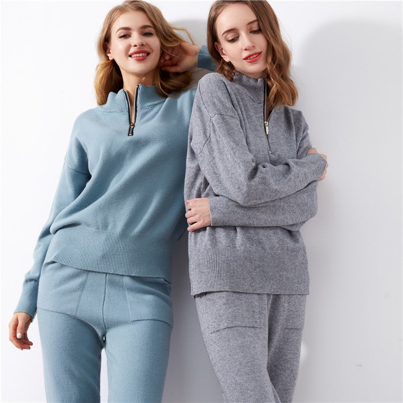 Fashionable Knit Apparel Women Knitted Two Piece Set