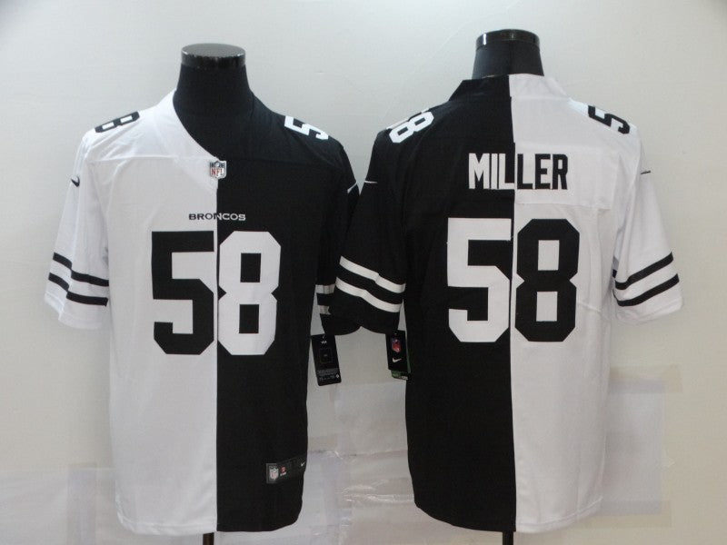 Men's Denver Broncos Von Miller #58 Black/White Game Jerseys