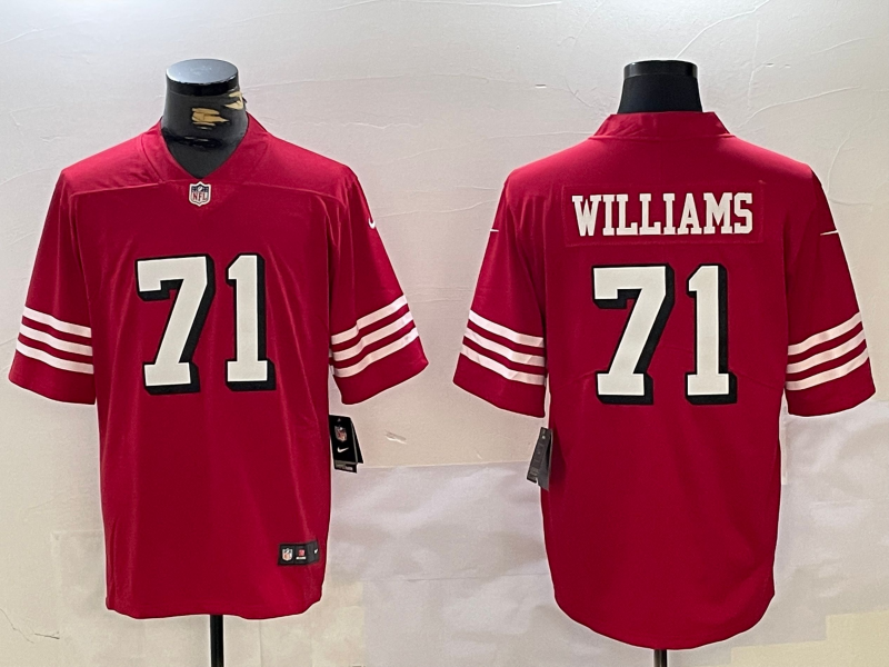 Men's San Francisco 49ers Trent Williams #71 Scarlet Player Game Jerseys
