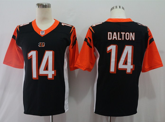 Men's Cincinnati Bengals Andy Dalton #14 Black Game Jerseys