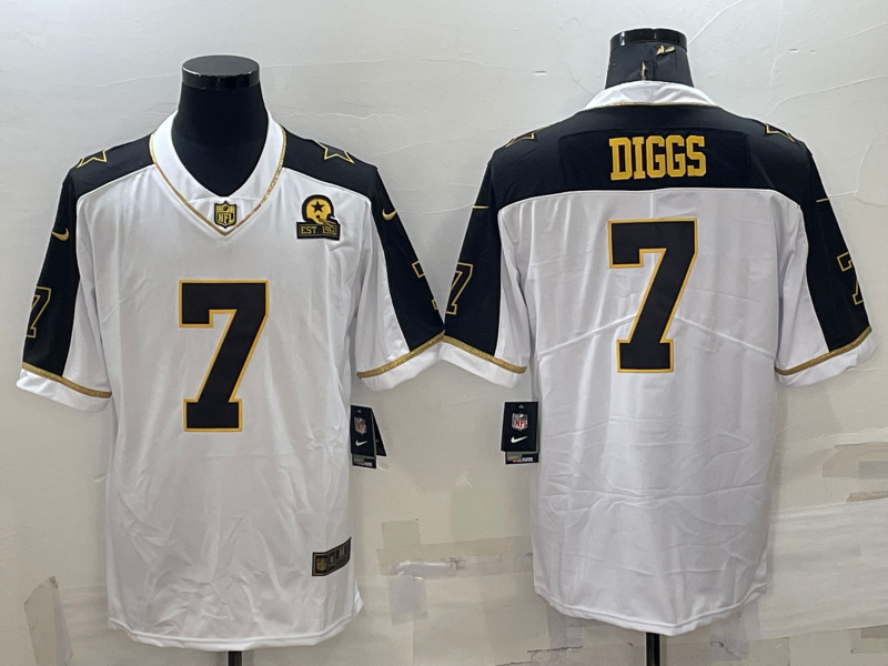 Men's Dallas Cowboys Trevon Diggs #7 White Legend Player Jerseys