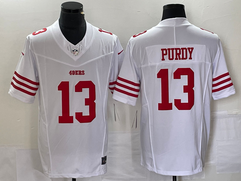 Men's San Francisco 49ers Brock Purdy #13 White Game Player Jerseys