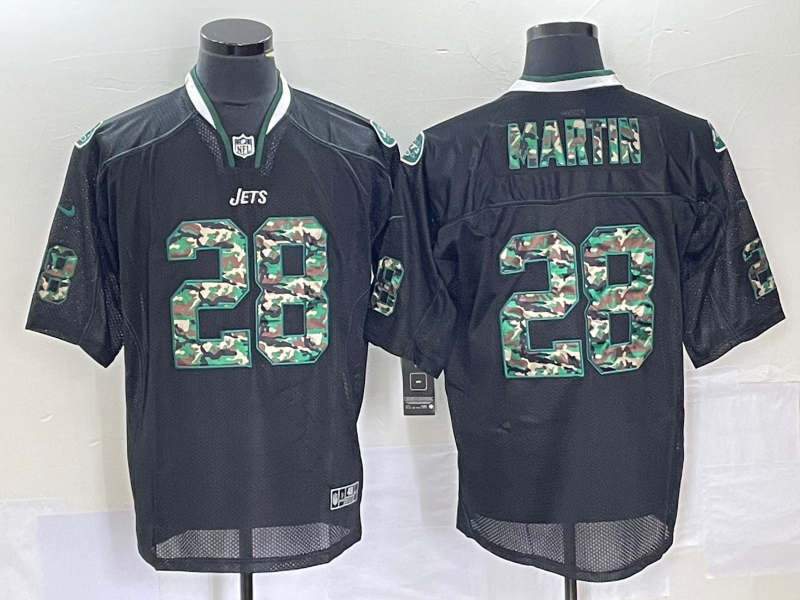Men's New York Jets Curtis Martin #28 Black Player Jerseys