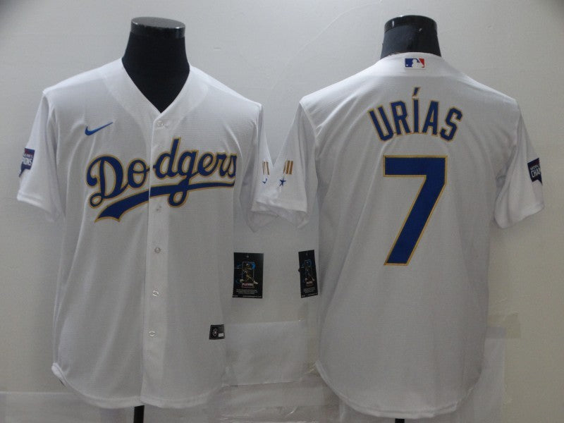 Men's Los Angeles Dodgers Julio Urias #7 White Stitched Jerseys