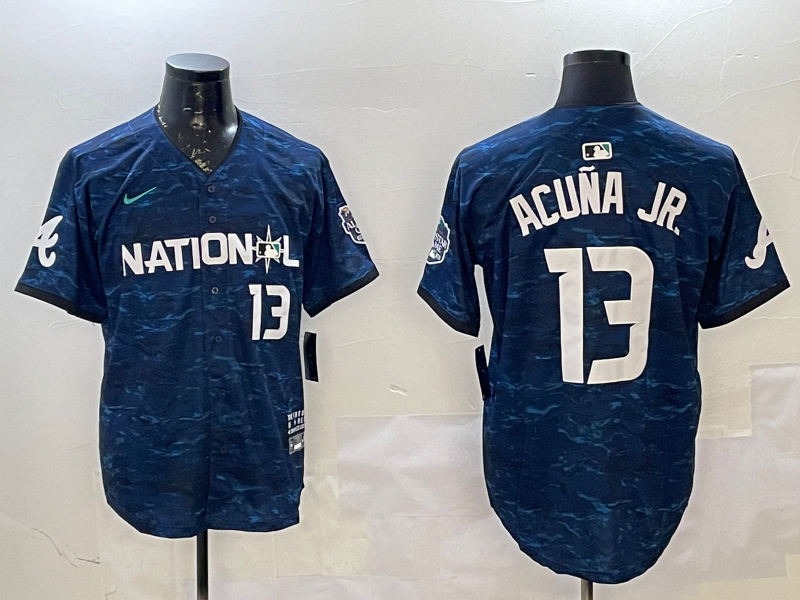 Men's National League Ronald Acuna Jr. #13 Navy 2023 MLB All-Star Game Limited Player Jerseys