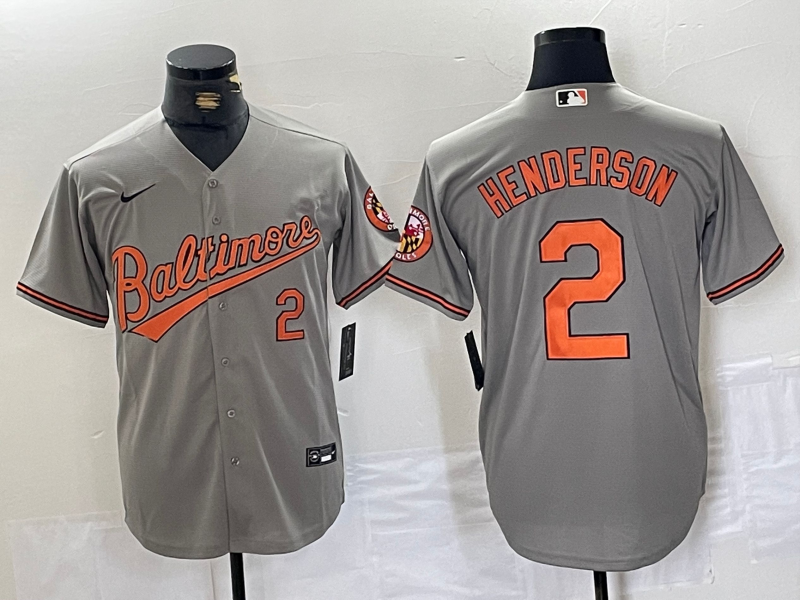Men's Baltimore Orioles Gunnar Henderson #2 Gray Limited Player Jerseys
