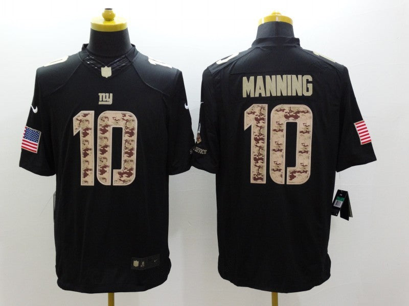 Men's New York Giants Eli Manning #10 Black Game Jerseys