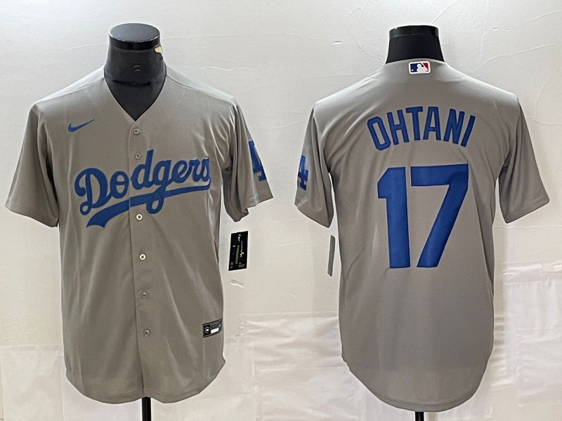 Men's Los Angeles Dodgers Shohei Ohtani #17 Gray Replica Game Jerseys