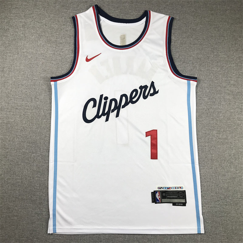 Men's LA Clippers James Harden #1 White Swingman Player Jerseys