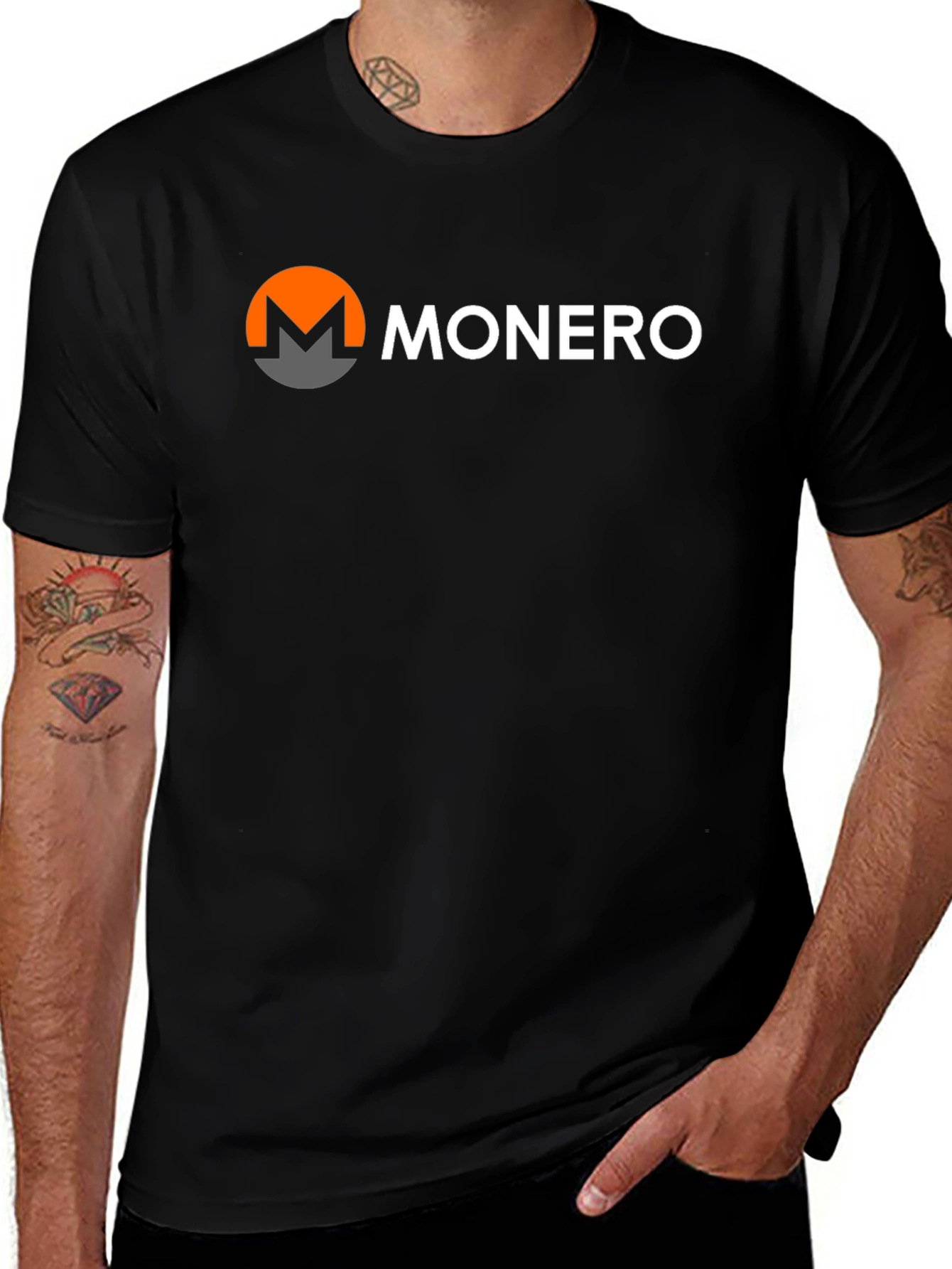Monero Crypto T-Shirt - Black Short Sleeve