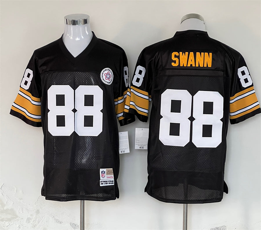 Men's Pittsburgh Steelers Lynn Swann Mitchell & Ness Black Legacy Replica Jerseys