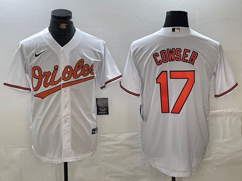 Men's Baltimore Orioles Colton Cowser #17 White Replica Player Jerseys