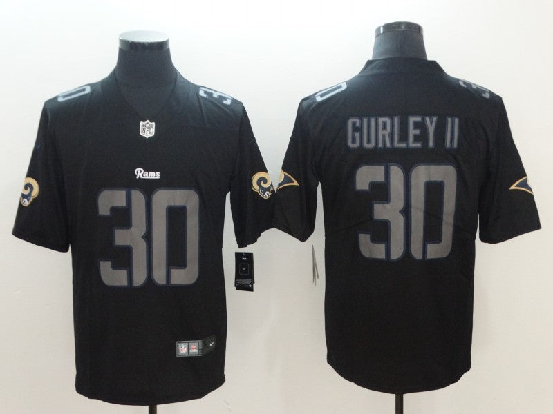 Men's Los Angeles Rams Todd Gurley II #30 Black Alternate Game Jerseys