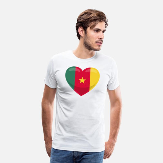 Cameroon Flag Heart