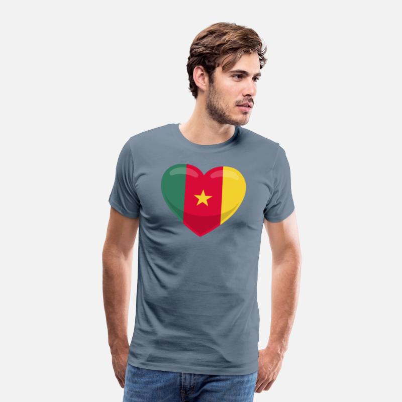 Cameroon Flag Heart