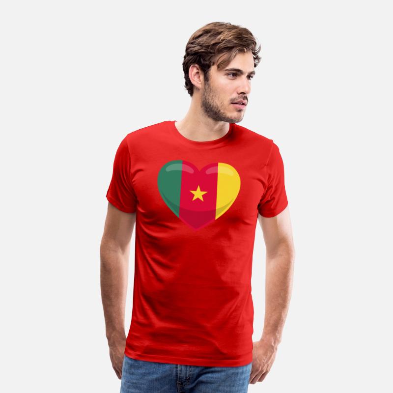 Cameroon Flag Heart