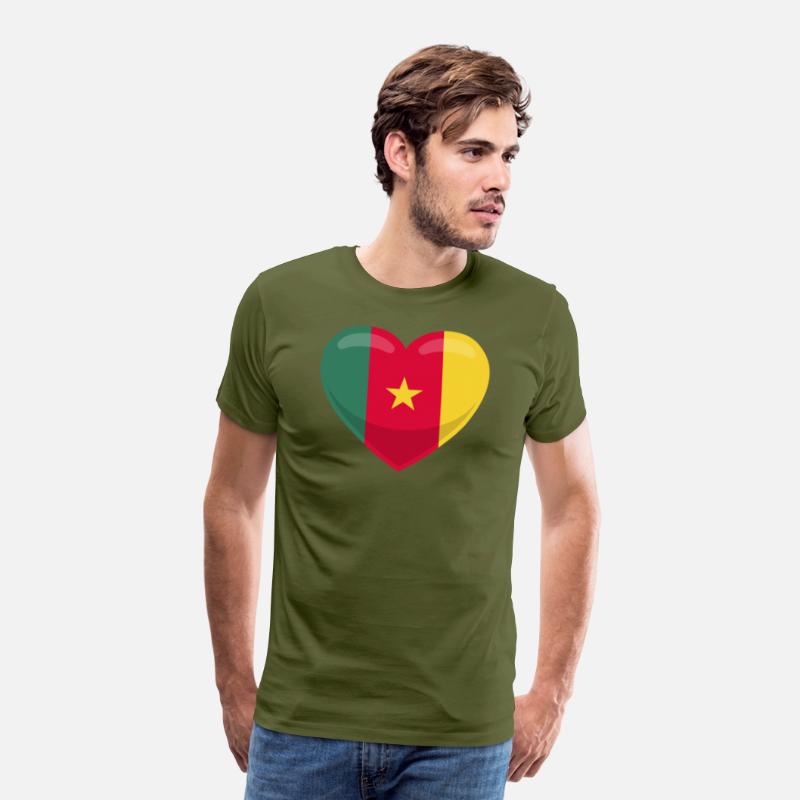 Cameroon Flag Heart