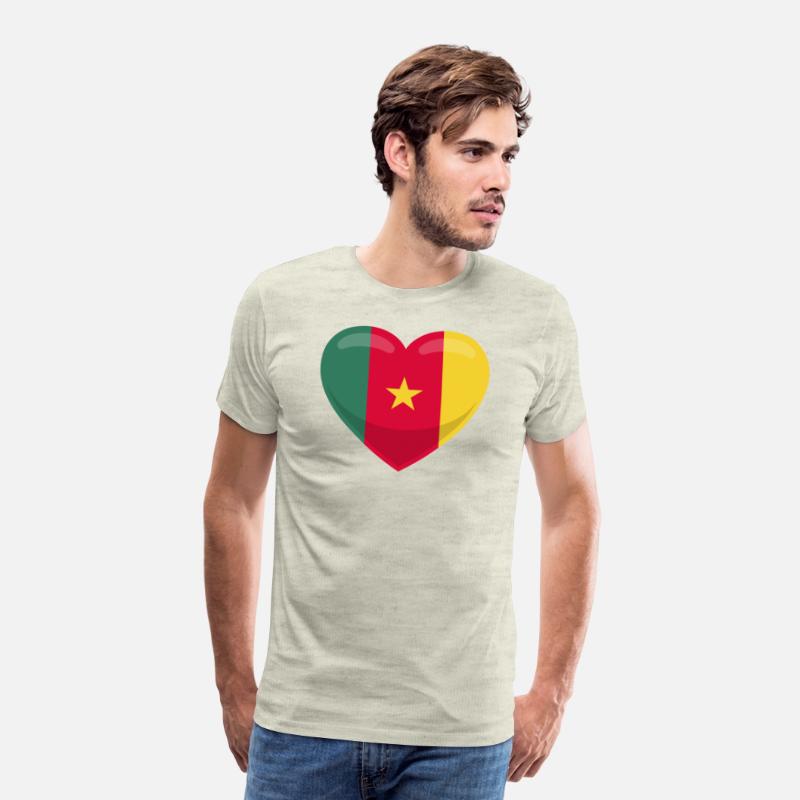 Cameroon Flag Heart