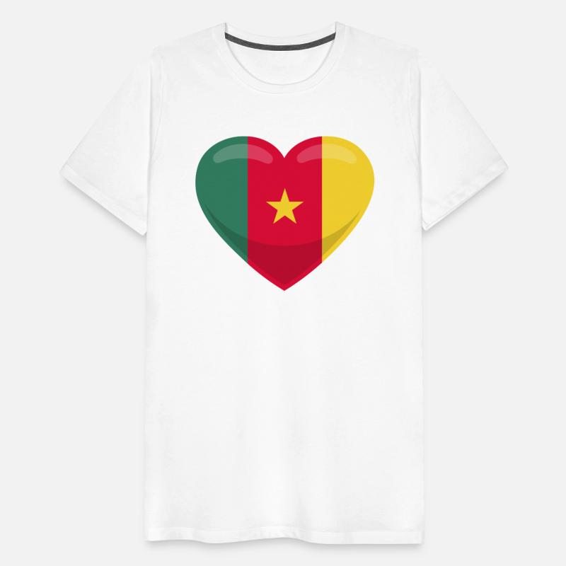 Cameroon Flag Heart