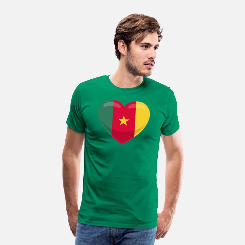 Cameroon Flag Heart
