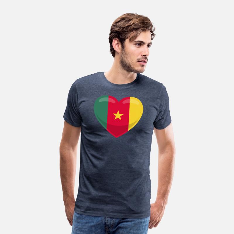 Cameroon Flag Heart