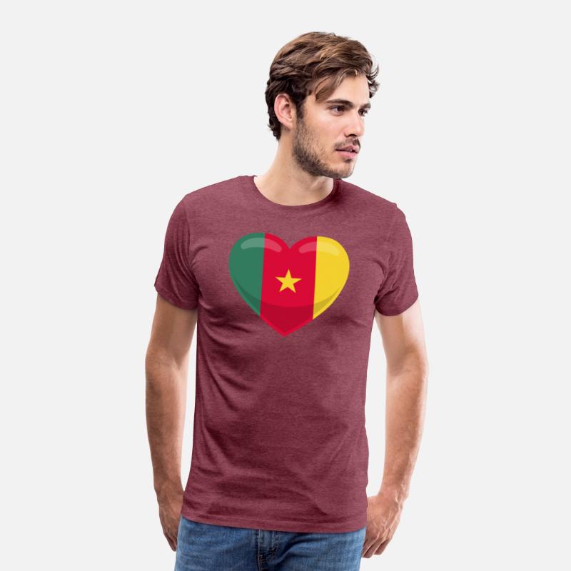 Cameroon Flag Heart