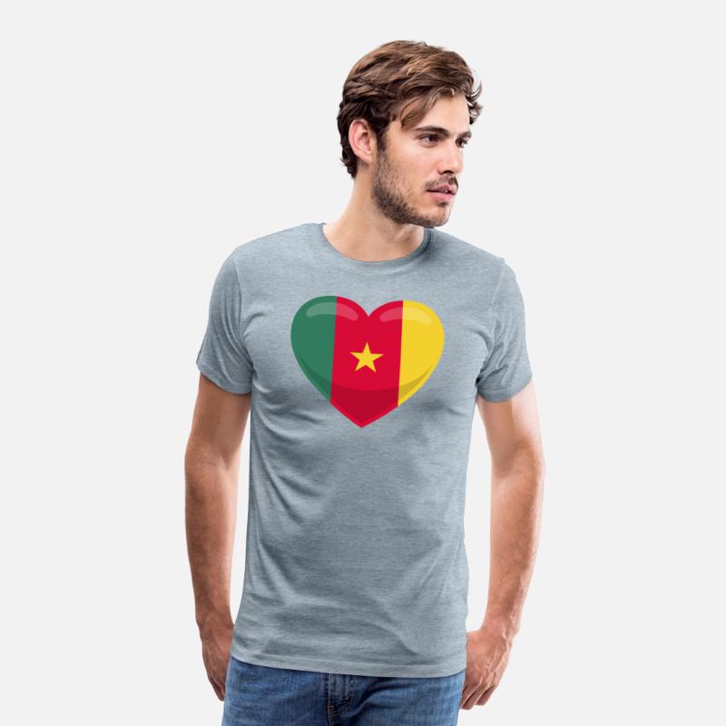 Cameroon Flag Heart
