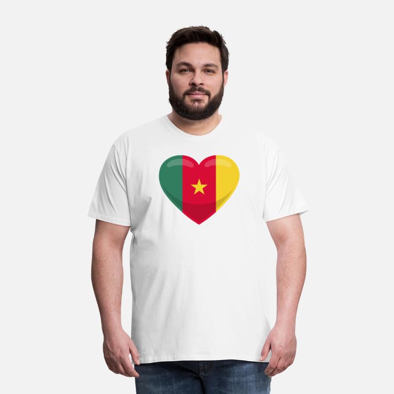 Cameroon Flag Heart