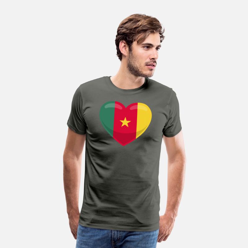 Cameroon Flag Heart